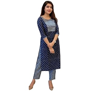 ANNI DESIGNER Womens Rayon-blend Kurta With Pant