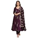 ANNI Designer Women39s Rayon Blend Anarkali Printed