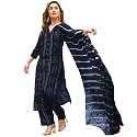 ANNI Designer Women39s Rayon Blend Straight Bandhej