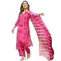 ANNI Designer Women39s Rayon Blend Straight Bandhej