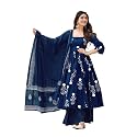 ANNI Designer Women39s Rayon Blend Anarkali Printed