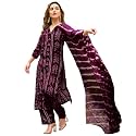 ANNI Designer Women39s Rayon Blend Straight Bandhej