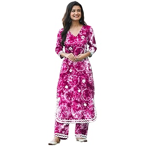 ANNI DESIGNER Women Cotton Blend Kurta Palazzos