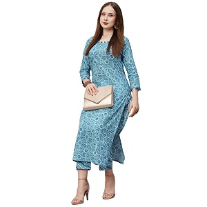 ANNI DESIGNER Women Cotton Blend Kurta With
