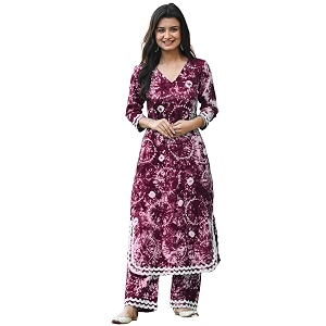 ANNI DESIGNER Women Cotton Blend Kurta Palazzos