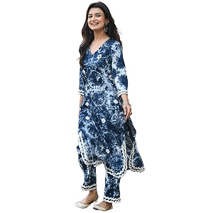 ANNI DESIGNER Women Cotton Blend Kurta Palazzos