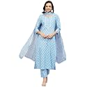 ANNI DESIGNER Women Cotton Blend Kurta Pant With Dupatta