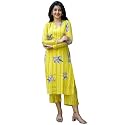 ANNI DESIGNER Women39s Cotton Blend Floral Kurta