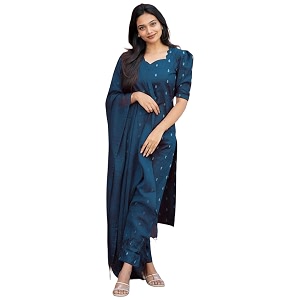 ANNI Designer Womens Purple Printed Kurta Set