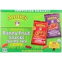 Annie's Homegrown Organic Bunny Fruit Snacks, Variety Pack, 12 Pouches, 9.6 oz Box