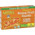 Annie's Homegrown Organic Bunny Fruit Snacks, Sunny Citrus, 5 Pouches, 0.8 oz Each
