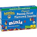 Annie's Homegrown Organic Mini Bunny Fruit Snacks Strawberry, Mango, Cherry, 0.8 Ounce (Pack of 5)