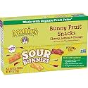 Annie's Homegrown Organic Sour Bunnies Fruit Snacks, Cherry, Lemon and Orange, 5 ct