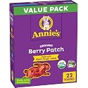 Annie's Organic Berry Patch Bunny Fruit Flavored Snacks, Gluten Free, Value Pack, 15.4 oz 22 Count (Pack of 6)