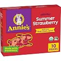 Annie's Organic Bunny Fruit Flavored Snacks, Summer Strawberry, Gluten Free, 10 Pouches, 7 oz (Pack of 8)