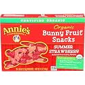 Annie's Organic Bunny Fruit Snacks, Summer Strawberry, 5 Pouches, 0.8 oz Each