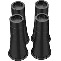 ANNKUT Bed Risers 12 Inch Heavy Duty, Elevation in Heights 6/7.8/9.6 or 11.4 Inch Round Furniture Risers for Bed Desk Table Sofa Couch, Bed Lifts Risers(4 Pack Black)