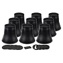 ANNKUT Bed Risers 6 Inch Heavy Duty, Round Furniture Risers for Bed Desk Table Sofa Couch，Bed Lifts Risers, Support up to 6000 Lbs(9 Pack Black)