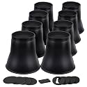 ANNKUT Bed Risers 6 Inch Heavy Duty, Round Furniture Risers for Bed Desk Table Sofa Couch，Bed Lifts Risers, Support up to 6000 Lbs(8 Pack Black)