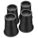 ANNKUT Bed Risers 6 Inch Heavy Duty, Elevation in Heights 4 or 5.8 Inch Round Furniture Risers for Bed Desk Table Sofa Couch, Bed Lifts Risers(4 Pack Black)
