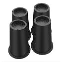 ANNKUT Bed Risers 8 Inch Heavy Duty, Round Furniture Risers for Bed Desk Table Sofa Couch，Bed Lifts Risers, Support up to 6000 Lbs(4 Pack Black)