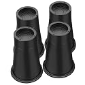 ANNKUT Bed Risers 8 Inch Heavy Duty, Elevation in Heights 6 or 7.8 Inch Round Furniture Risers for Bed Desk Table Sofa Couch, Bed Lifts Risers(4 Pack Black)