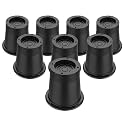 ANNKUT Round Bed Risers - 3 inch Heavy Duty, Elevation in Heights 2 or 3 Inch Circle Furniture Lifts for Chair, Table & Desk Legs (Pack of 8, Black)