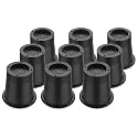 ANNKUT Round Bed Risers 3 inch Heavy Duty,Elevation in Heights 2 or 3 Inch Circle Furniture Risers for Chair Table and Desk Legs Lifting，Adjustable Bed Lifts Risers(Pack of 9 Riser,Black)