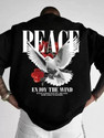 annnackel Graphic Print Men Round Neck Black