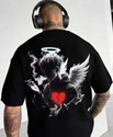 annnackel Men Graphic Print Crew Neck Cotton