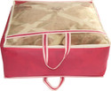 ANNORA INTERNATIONAL Good Quality Blanket / Rajai Cover 1 Pcs Blanket Cover Blanket Cover Designer Front Transparent Storage Organizer Blanket Cover Bag Useful for Blanket/Cloths/Storage (Pink)