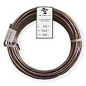 Anodized Aluminum 3.0mm Bonsai Training Wire 250g Large Roll (40 feet) - Choose Your Size and Color (3.0mm, Brown)