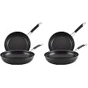Anolon Smart Stack Hard-Anodized Nonstick Frying Pan Set, Skillet Set (10" &amp; 12") (Pack of 2)