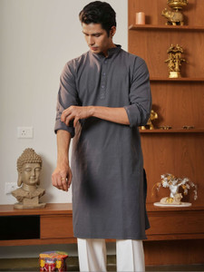 ANOUK Men Solid Straight Kurta