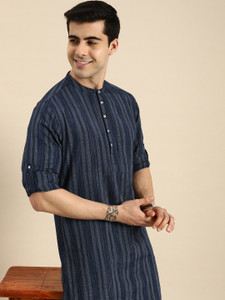 ANOUK Men Striped Straight Kurta