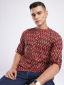 Anouk Rustic Men Printed Straight Kurta