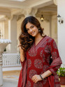 ANOUK Women Kurta Palazzo Dupatta Set