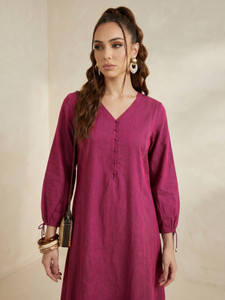 ANOUK Women Solid A-line Kurta