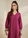 ANOUK Women Solid A-line Kurta