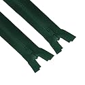 ANPURZII 2PCS #5 30 Inch Rich Green Separating Jacket Zippers for Sewing Coats, Molded Plastic Bulk Zippers(RichGreen 30" 2PCS)