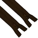 ANPURZII 2PCS #5 52 Inch Brown Separating Jacket Zippers for Sewing Coats, Molded Plastic Bulk Zippers(Brown 52" 2PCS)