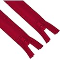 ANPURZII 2PCS #5 60 Inch Red Separating Jacket Zippers for Sewing Coats, Molded Plastic Bulk Zippers(Red 60" 2PCS)