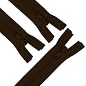 ANPURZII 3PCS #5 100 Inch Brown Separating Jacket Zippers for Sewing Coats, Molded Plastic Bulk Zippers(Brown 100" 3PCS)