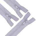 ANPURZII 3PCS #5 52 Inch Light Purple Separating Jacket Zippers for Sewing Coats, Molded Plastic Bulk Zippers(Lightpurple 52" 3PCS)
