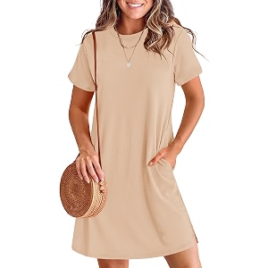 ANRABESS Womens Summer Casual T Shirt Dresses