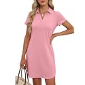 ANRABESS Women39s T-Shirt Mini Dress Summer Polo