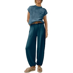 anrabess women39s two piece outfits sweater sets knit pullover tops and high waisted pants tracksuit lounge sets