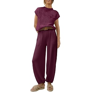 anrabess women39s two piece outfits sweater sets knit pullover tops and high waisted pants tracksuit lounge sets