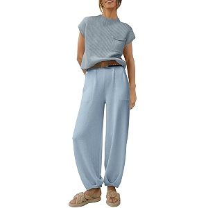 anrabess women39s two piece outfits sweater sets knit pullover tops and high waisted pants tracksuit lounge sets