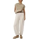 ANRABESS Women's Two Piece Outfits Sweater Sets Knit Pullover Tops and High Waisted Pants Tracksuit Lounge Sets